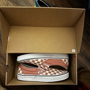 Vans Slip-On Checkerboard Pink Tan White